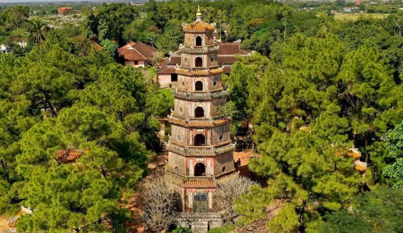 melhor época para visitar Hue, viagem ao Vietnã, Templo de Thien Mu