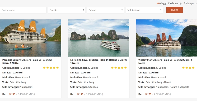 Come prenotare una crociera nella baia di Halong