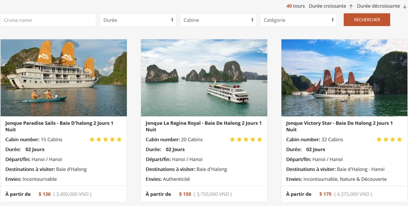 Comment réserver une croisière dans la baie d'Halong