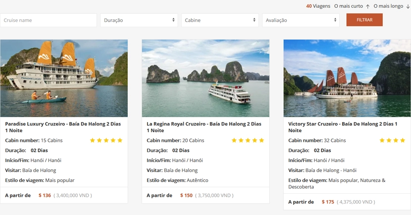 Como reservar um cruzeiro na baía de Halong