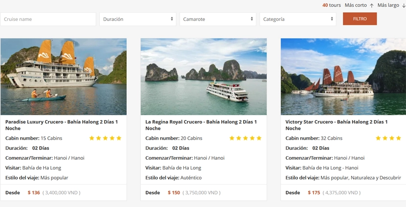 Cómo reservar un crucero en la bahía de Halong