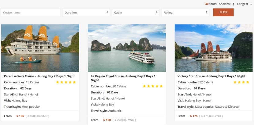 Cruise in Halong bay