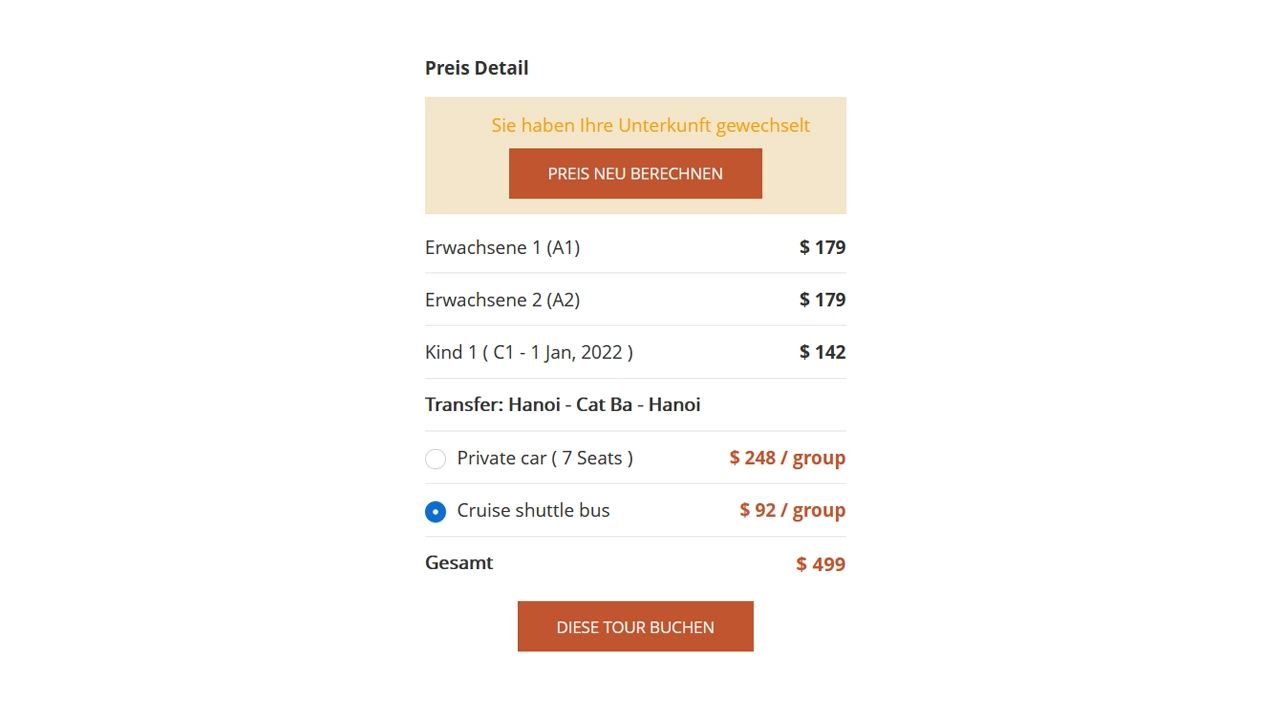 Diese Tour buchen Lan Ha Bucht Kreuzfahrten