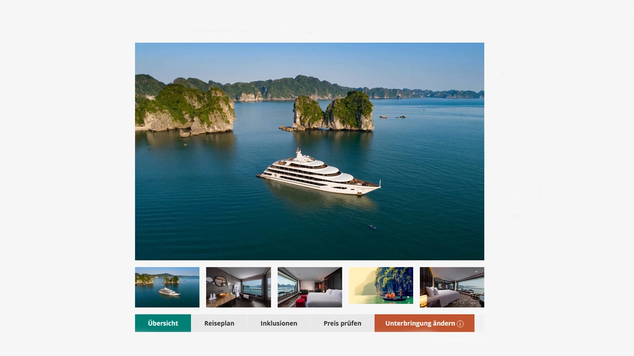 Klicken Sie auf die Registerkarte Unterkunft Lan Ha Bucht Kreuzfahrten