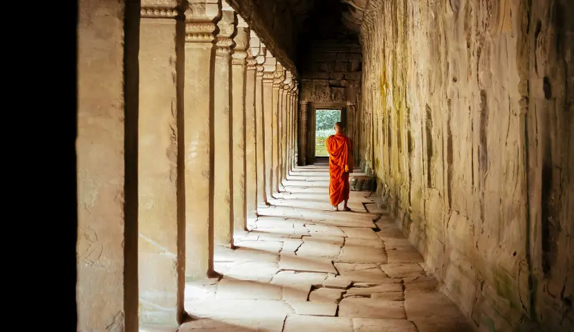 Monk at corrior