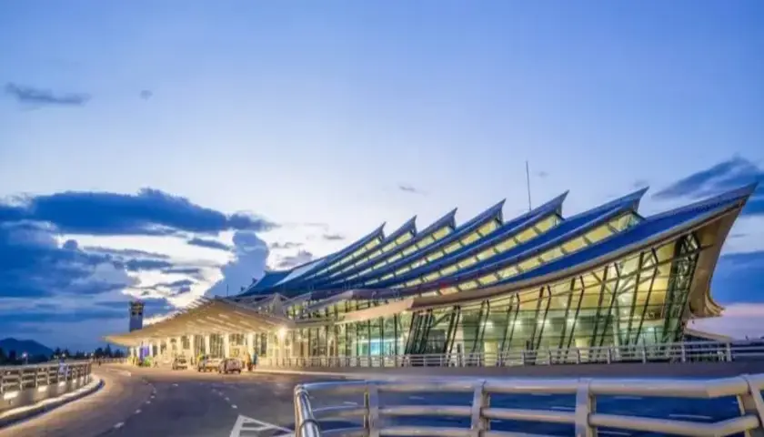 Hue Phu Bai Airport in the evening