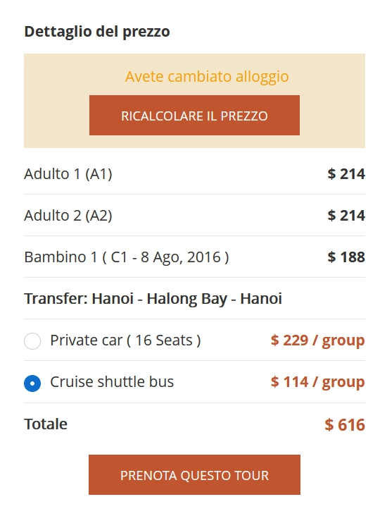 Prenota una crociera nella baia di Halong in Vietnam