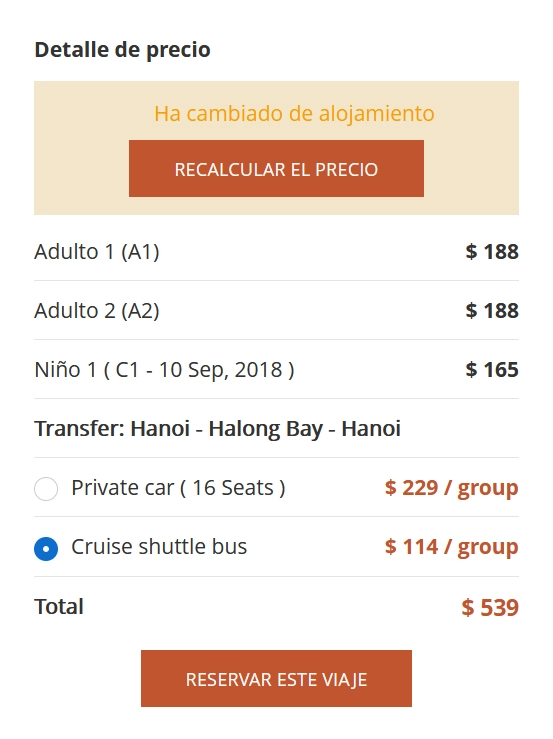 Reserva un crucero por la bahía de Halong Vietnam