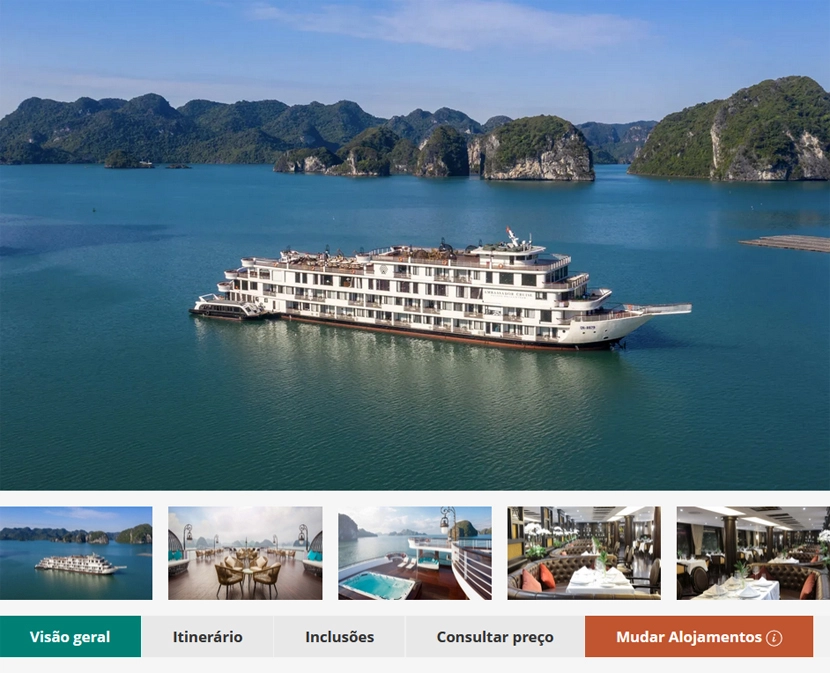 Reservar um cruzeiro na baía de Halong