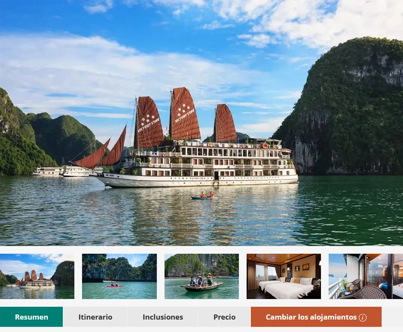 Reservar un crucero en la bahía de Halong