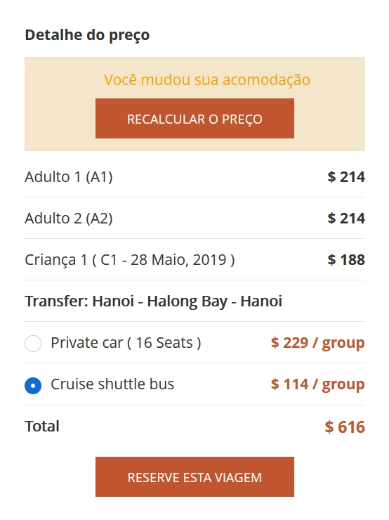 Reserve um cruzeiro na Baía de Halong Vietnam