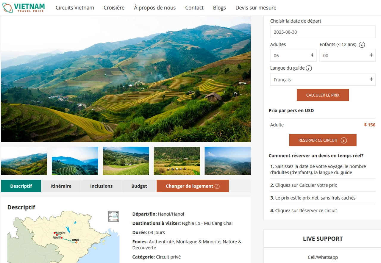 voyage organisé au Vietnam